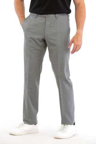 Pantalon en laine vierge - Gris clair - Incotex