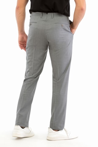 Pantalon en laine vierge - Gris clair - Incotex