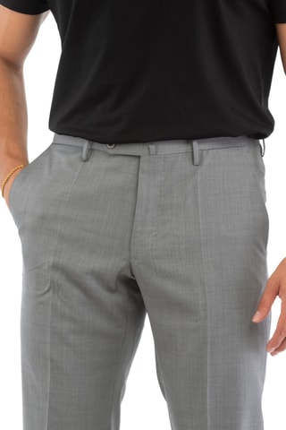 Pantalon en laine vierge - Gris clair - Incotex