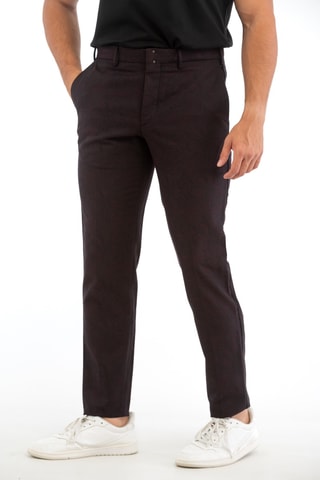 Pantalon en laine - Bordeaux - Incotex
