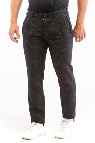 Pantalon slim en laine - Bleu foncé - Incotex