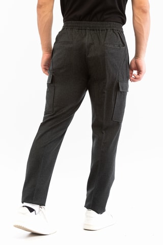 Pantalon carotte en laine vierge - Vert foncé - Incotex