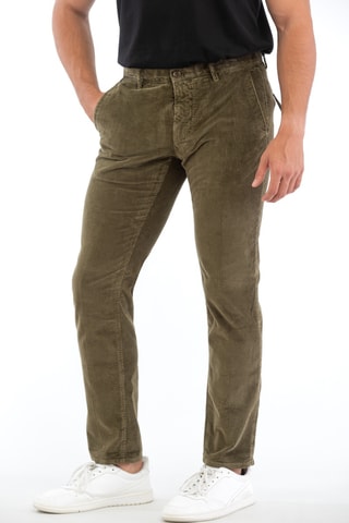 Pantalon slim en velours - Vert - Incotex