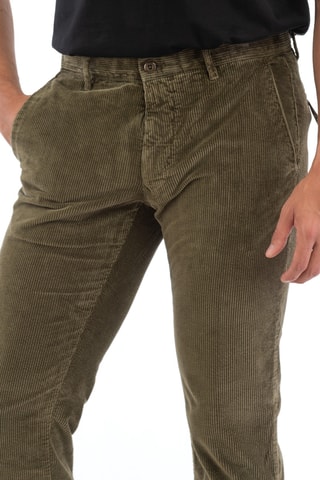 Pantalon slim en velours - Vert - Incotex