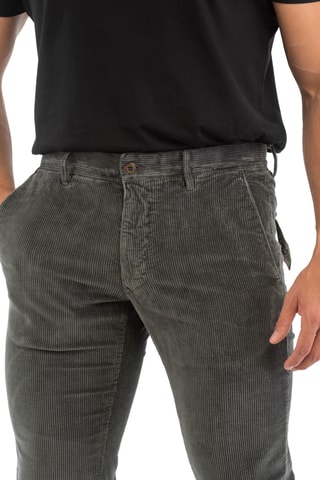 Pantalon slim en velours - Anthracite - Incotex