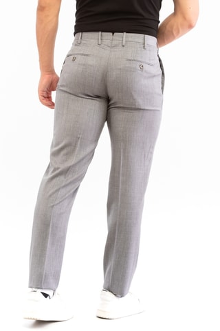 Pantalon en laine vierge - Gris clair - Incotex