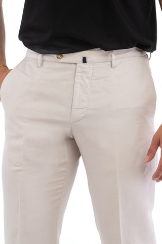 Chino droit en lin - Beige - Incotex