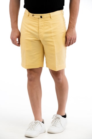 Chino droit en lin - Jaune - Incotex