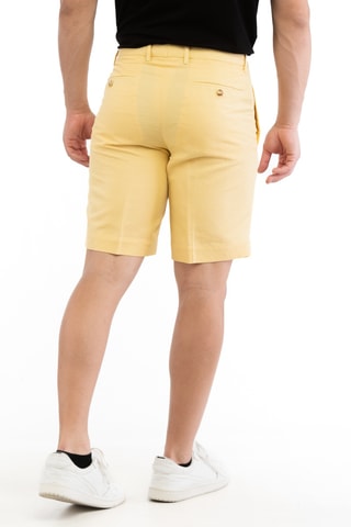 Chino droit en lin - Jaune - Incotex