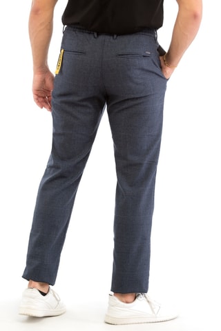 Pantalon slim en laine vierge - Bleu - Incotex
