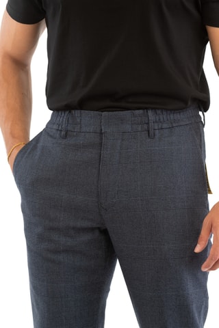 Pantalon slim en laine vierge - Bleu - Incotex