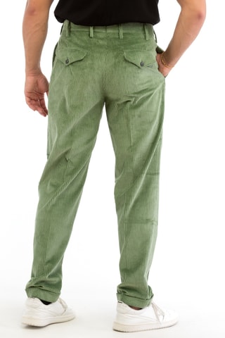 Pantalon en velours - Vert clair - Incotex
