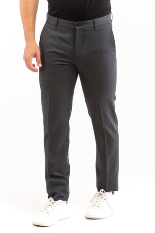 Pantalon slim en laine vierge - Gris foncé - Incotex