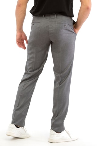 Pantalon en laine vierge - Gris clair - Incotex