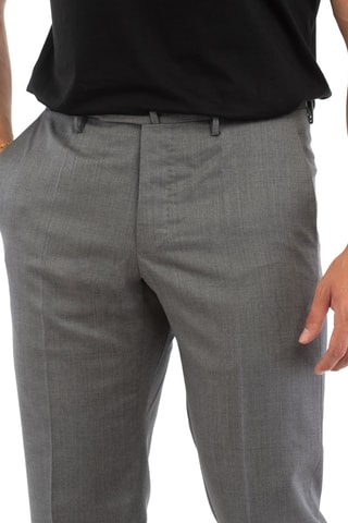 Pantalon en laine vierge - Gris clair - Incotex