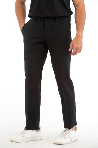 Pantalon slim en laine vierge - Noir - Incotex