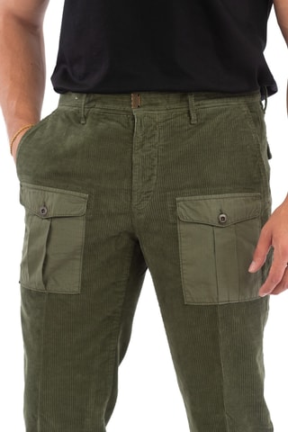 Pantalon slim en velours - Kaki - Incotex