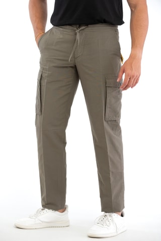 Pantalon cargo - Vert foncé - Incotex