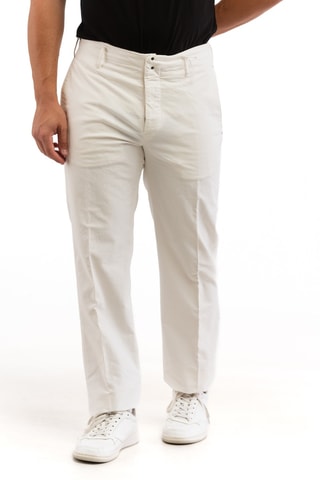 Pantalon relaxed - Blanc cassé - Incotex