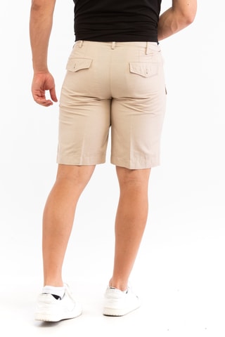 Bermuda regular en lin - Beige - Incotex