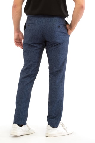 Pantalon slim en lin - Bleu marine - Incotex