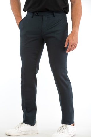 Pantalon slim en laine - Vert foncé - Incotex