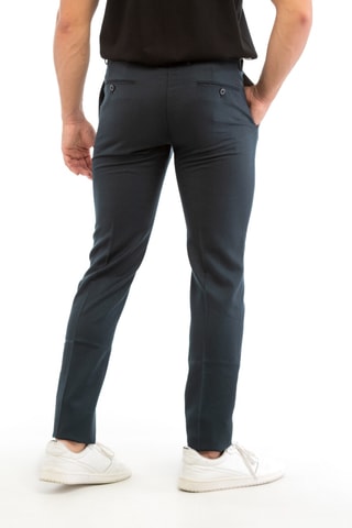 Pantalon slim en laine - Vert foncé - Incotex