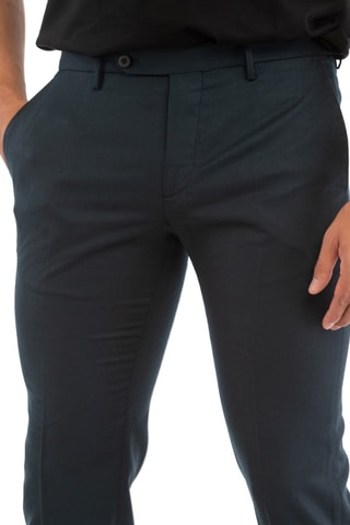 Pantalon slim en laine - Vert foncé - Incotex