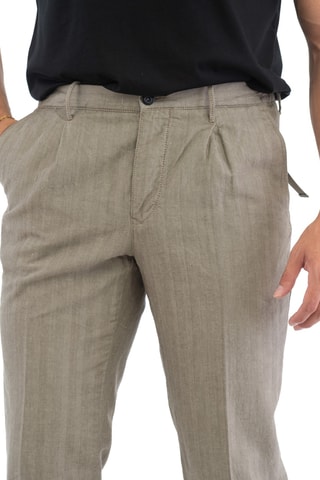 Pantalon en lin - Kaki clair - Incotex