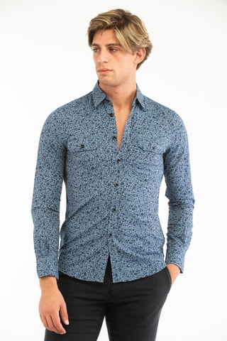 Chemise slim - Bleu foncé - Glanshirt