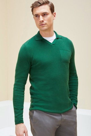 Polo slim - Vert - Zanone