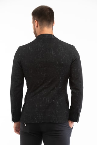 Veste de costume slim en laine - Bleu foncé - Montedoro