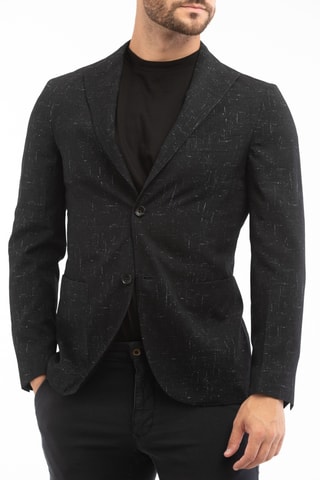 Veste de costume slim en laine - Bleu foncé - Montedoro