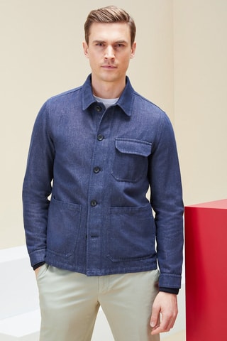 Veste en jean - Bleu foncé - Montedoro