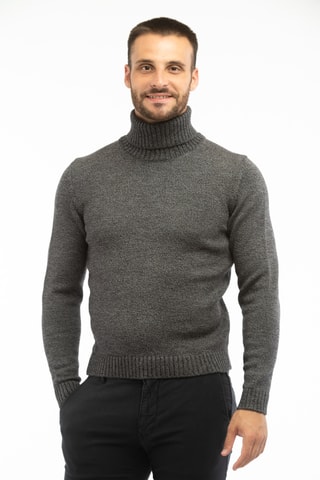 Sous-pull slim en laine vierge - Anthracite - Zanone
