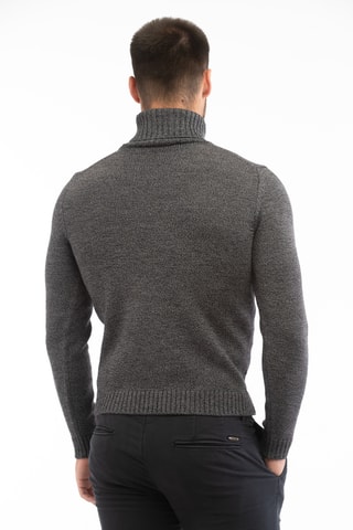 Sous-pull slim en laine vierge - Anthracite - Zanone