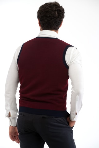 Gilet slim sans manches - Bleu marine - Zanone
