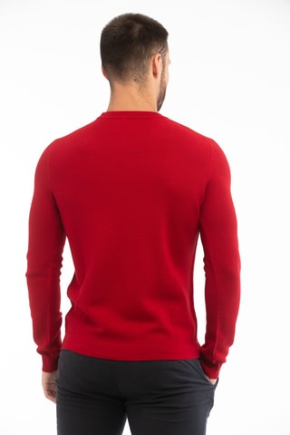 Pull regular en laine vierge - Rouge - Zanone