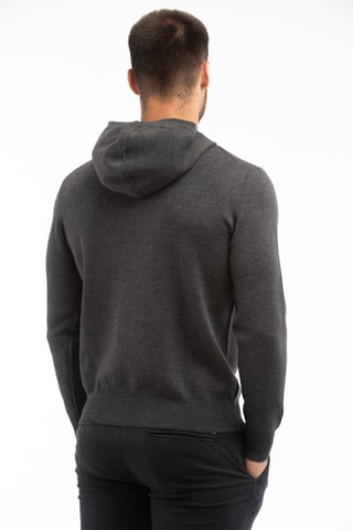 Pull regular en laine vierge - Gris foncé - Zanone