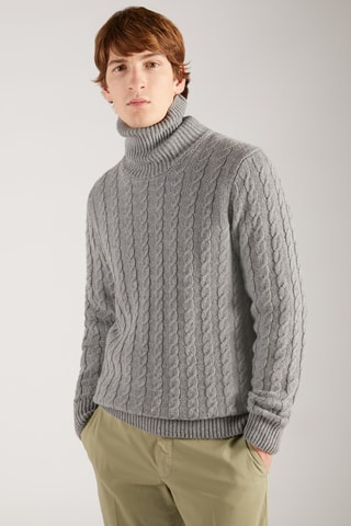 Pull slim en laine vierge et alpaga - Gris - Zanone
