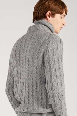 Pull slim en laine vierge et alpaga - Gris - Zanone