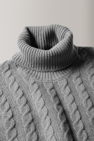 Pull slim en laine vierge et alpaga - Gris - Zanone