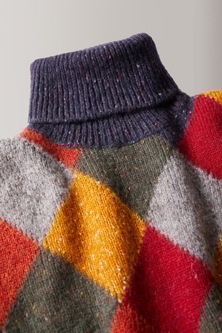 Pull slim en alpaga - Bleu marine - Zanone