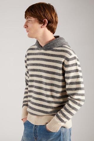 Pull slim en laine vierge - Gris foncé chiné - Zanone