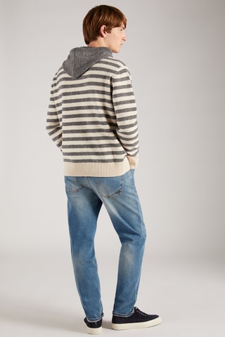 Pull slim en laine vierge - Gris foncé chiné - Zanone
