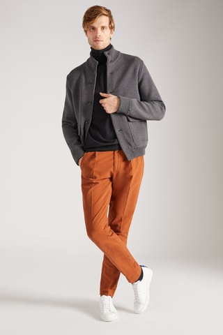 Gilet slim en laine vierge - Gris foncé - Zanone