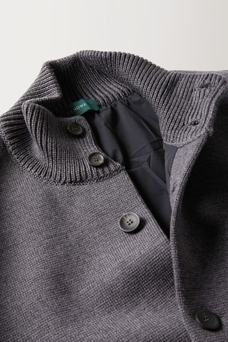 Gilet slim en laine vierge - Gris foncé - Zanone