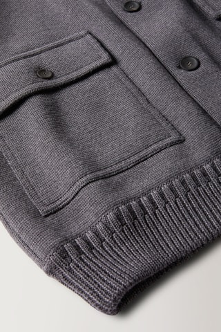Gilet slim en laine vierge - Gris foncé - Zanone