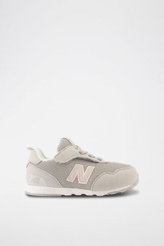 Sneakers en nubuck 515 - Gris et rose pâle