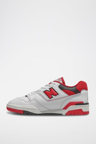 Sneakers en cuir 550 - Blanc et rouge